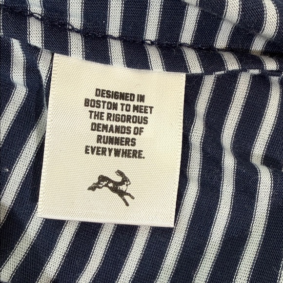 Tracksmith Long Sleeve Tee Size S Navy Gray Stripe Soft Designed For Runners - Picture 8 of 12